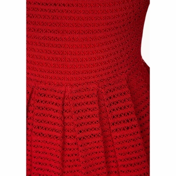 184 F21 Red Stand Out Fit & Flare Strapless Dress sz S - Picture 6 of 8